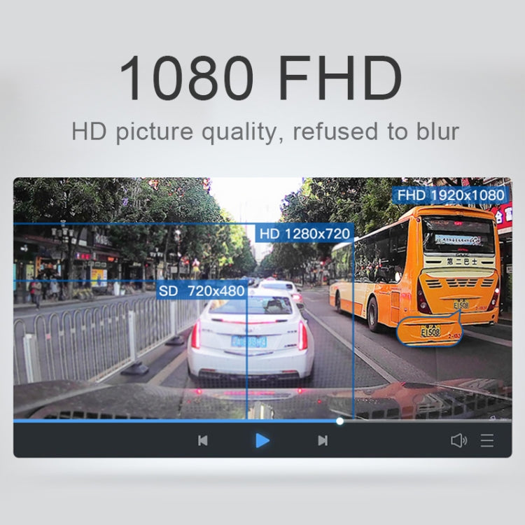3 in 1 4 inch 170 Degree Wide Angle Night Vision HD 1080P Video Car DVR, Support Motion Detection / G-Sensor - Car DVRs by PMC TechLife | Online Shopping South Africa | PMC TechLife | Buy Now Pay Later Mobicred