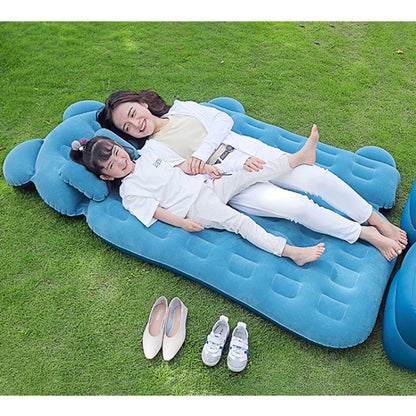 Universal Car Cartoon Travel Inflatable Mattress Air Bed Camping Back Seat Couch with Head Protector + Wide Side Baffle(Blue) - Seat Accessories by PMC Jewellery | Online Shopping South Africa | PMC Jewellery | Buy Now Pay Later Mobicred