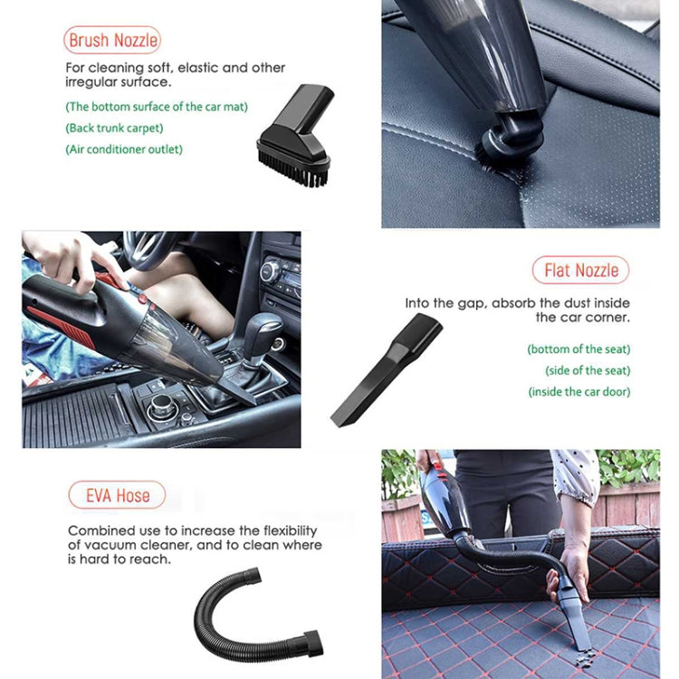 Car Wired Portable 120W Handheld Powerful Vacuum Cleaner with LED Light Cable Length: 5m(White) - Vacuum Cleaner by PMC TechLife | Online Shopping South Africa | PMC TechLife | Buy Now Pay Later Mobicred