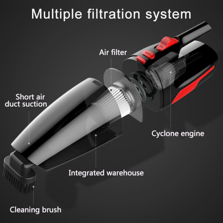Car Wired Portable 120W Handheld Powerful Vacuum Cleaner with LED Light Cable Length: 5m(White) - Vacuum Cleaner by PMC TechLife | Online Shopping South Africa | PMC TechLife | Buy Now Pay Later Mobicred