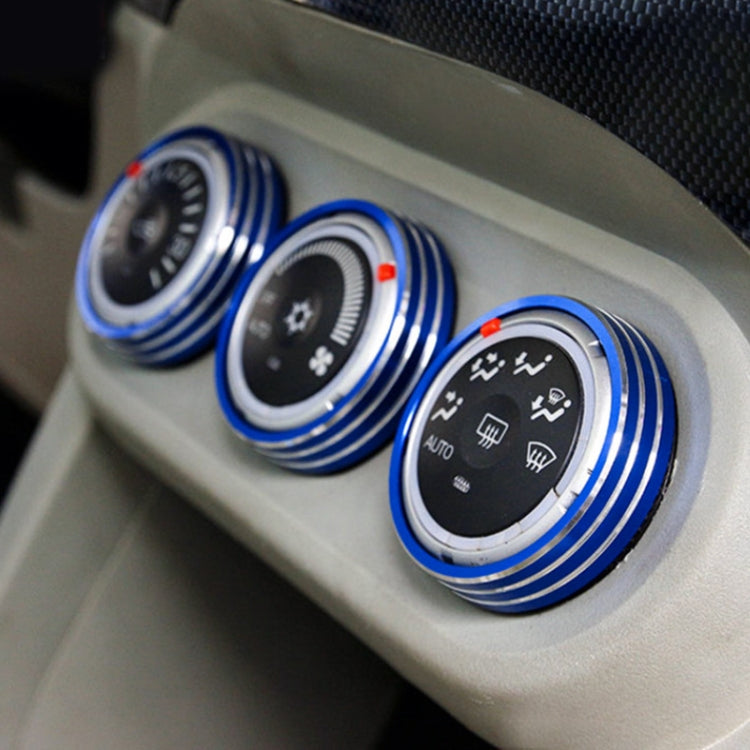 Car Metal Air Conditioner Knob Case for Mitsubishi ASX (Blue) - Decoration Rings by PMC TechLife | Online Shopping South Africa | PMC TechLife | Buy Now Pay Later Mobicred