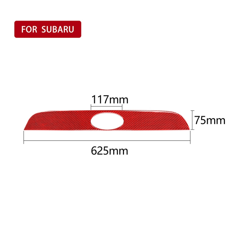 Car Carbon Fiber Rear Logo Decorative Strip for Subaru BRZ / Toyota 86 2013-2020, Left and Right Drive Universal(Red) - Car Interior Mouldings by PMC Jewellery | Online Shopping South Africa | PMC Jewellery | Buy Now Pay Later Mobicred