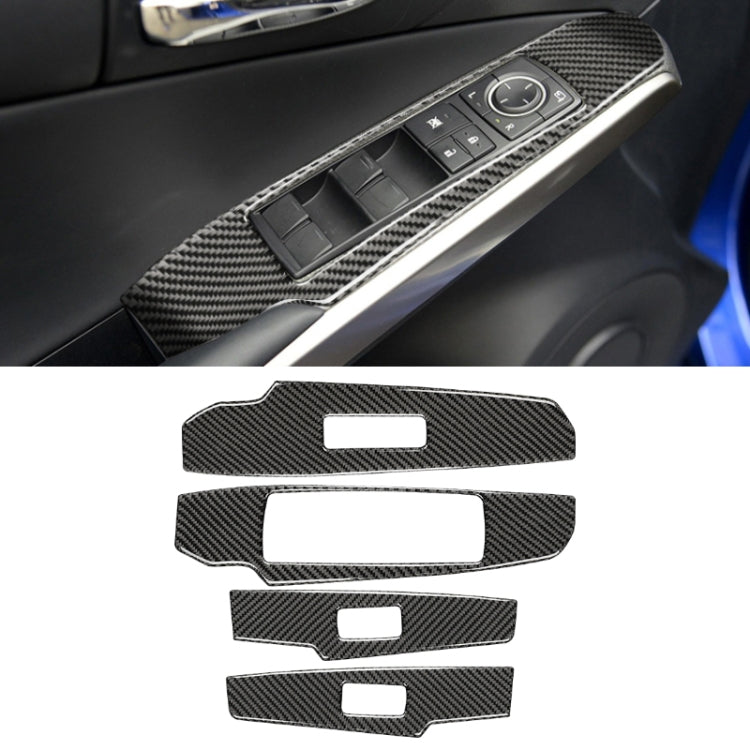 Car Carbon Fiber Window Glass Lifting Panel Button Decorative Sticker for Lexus IS250 2013-, Left Drive B Style - Car Interior Mouldings by PMC TechLife | Online Shopping South Africa | PMC TechLife | Buy Now Pay Later Mobicred