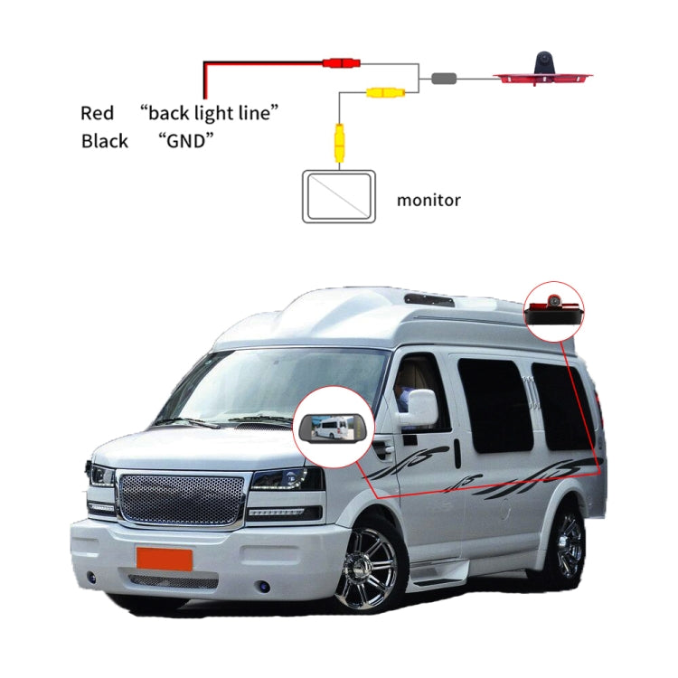 PZ467 Car Waterproof 170 Degree Brake Light View Camera for Chevrolet - Rear View Cameras by PMC TechLife | Online Shopping South Africa | PMC TechLife | Buy Now Pay Later Mobicred