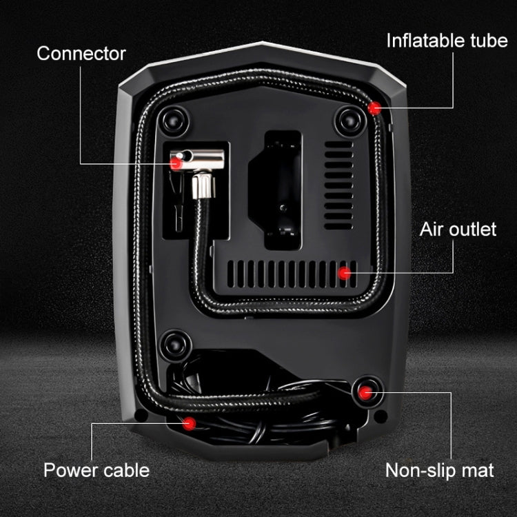 Car 12V Portable Inflatable Cylinder Pedal Pointer Air Pump with Light & Tool Box - Inflatable Pump by PMC TechLife | Online Shopping South Africa | PMC TechLife