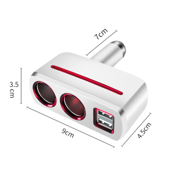 SHUNWEI SD-1918 80W 3.1A Car 2 in 1 Dual USB Charger (White) - Cigar Socket by SHUNWEI | Online Shopping South Africa | PMC Jewellery | Buy Now Pay Later Mobicred