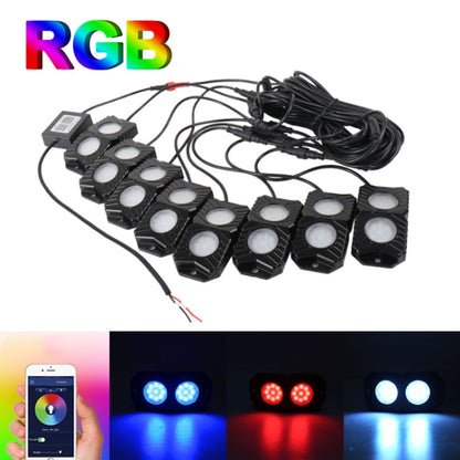 DC12-24V 18/27/36W 8 in 1 Dual-row RGB Mobile Phone Bluetooth APP Control Car Bottom Light / Chassis Light / Yacht Deck Light - Decorative Lights by PMC Jewellery | Online Shopping South Africa | PMC Jewellery | Buy Now Pay Later Mobicred