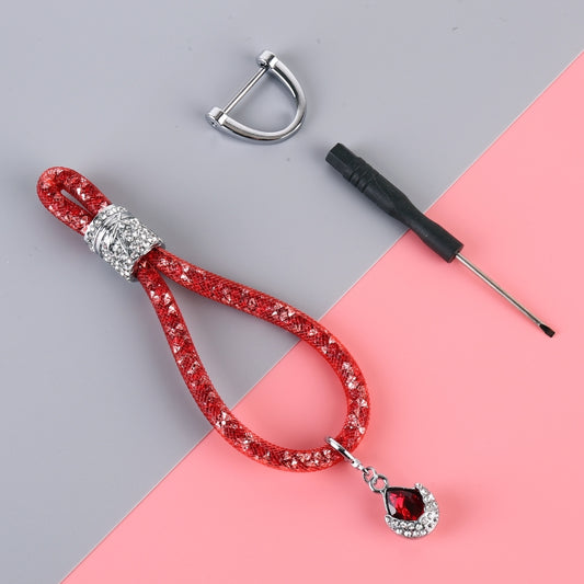 Car Diamond Metal + Plastic Keychain (Red) - Key Rings by PMC Jewellery | Online Shopping South Africa | PMC Jewellery