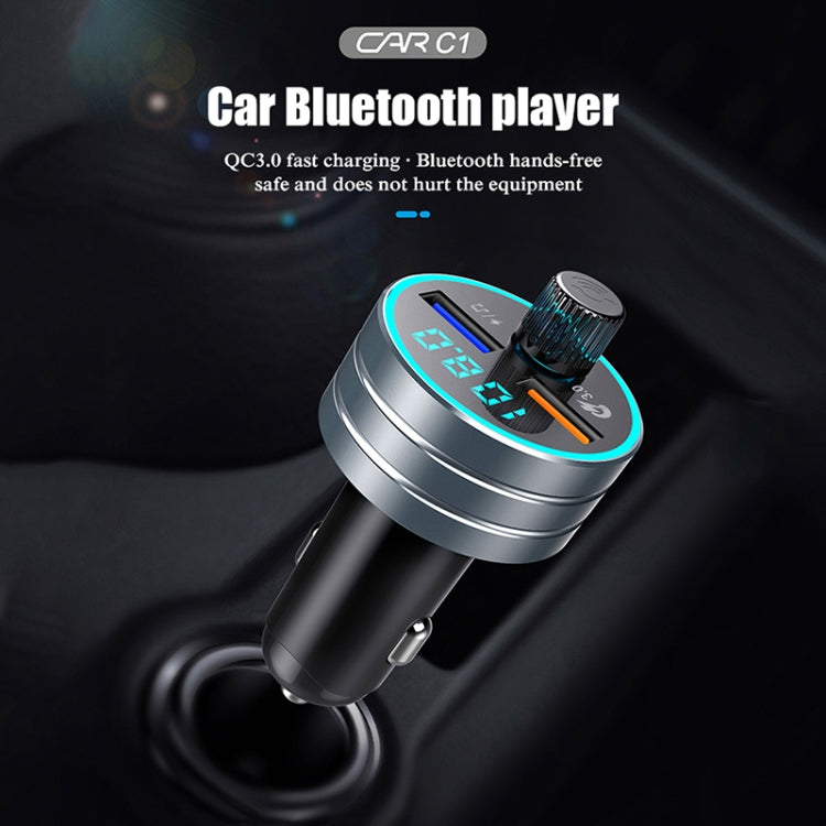 C1 Multifunctional Car Dual USB Charger MP3 Music Player Bluetooth FM Transmitter (Black) - Bluetooth Car Kits by PMC Jewellery | Online Shopping South Africa | PMC Jewellery | Buy Now Pay Later Mobicred