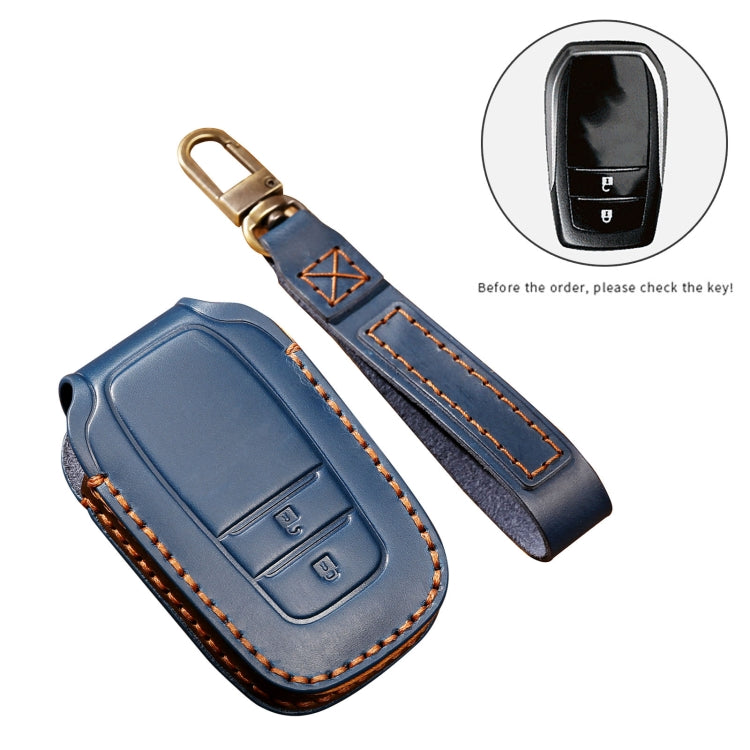 Hallmo Car Cowhide Leather Key Protective Cover Key Case for Toyota Corolla 2017 2-button(Brown) - free shipping - PMC TechLife - Order now!