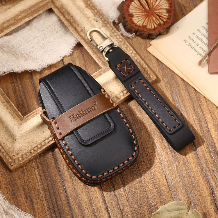 Hallmo Car Cowhide Leather Key Protective Cover Key Case for Changan CS75 Plus(Black) - free shipping - PMC TechLife - Order now!