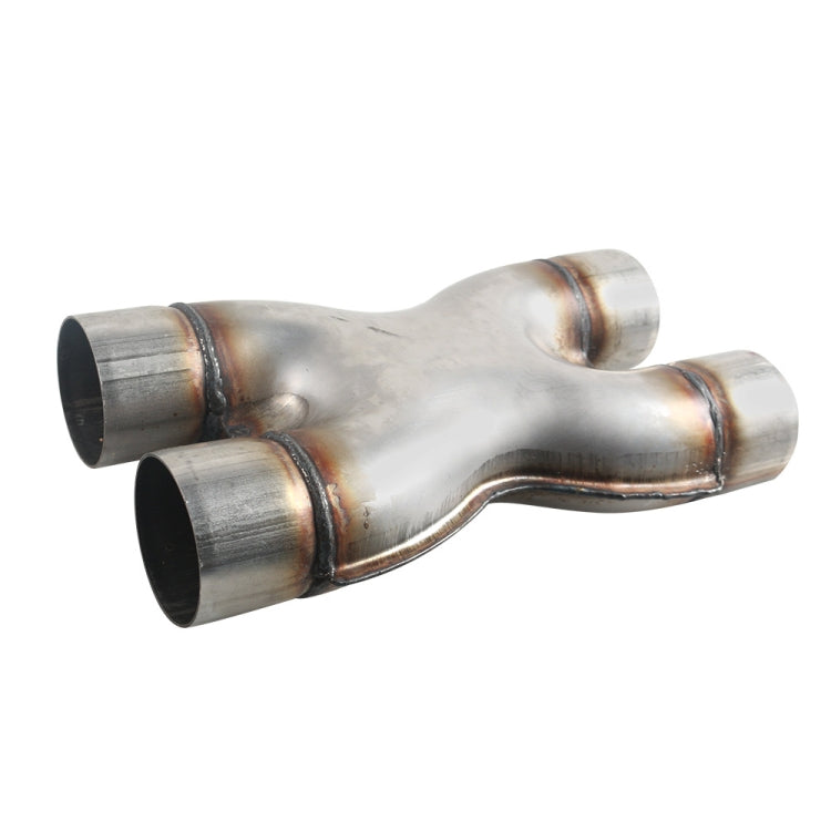Dual 2.5 inch Car Universal 304 Stainless Steel X-type Exhaust Pipe - Exhaust Pipes by PMC TechLife | Online Shopping South Africa | PMC TechLife