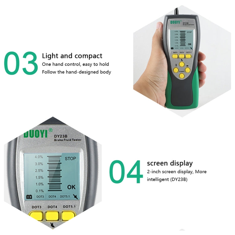 DUOYI DY23B Car Brake Fluid Detection Pen Moisture Tester - free shipping - PMC TechLife - Order now!