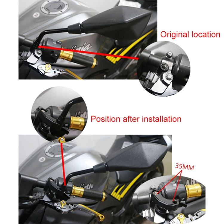 SF-YSZ-2 Mirror Code Motorcycle Modification Aluminum Alloy CNC Rearview Extension Bracket Set (Silver) - Others by PMC TechLife | Online Shopping South Africa | PMC TechLife | Buy Now Pay Later Mobicred