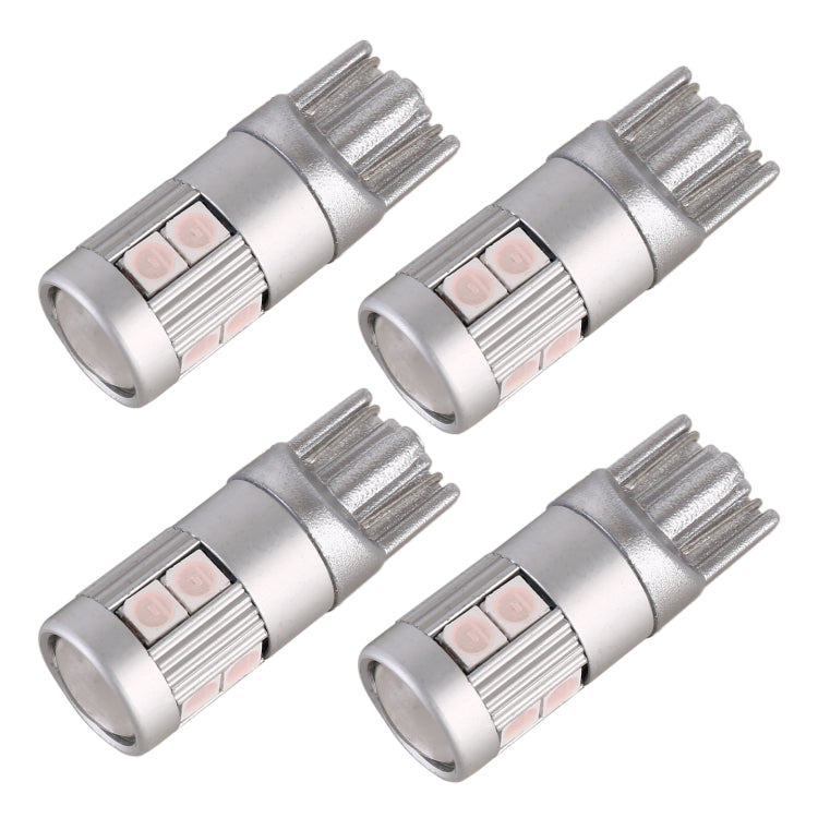 4 PCS T10 DC12V / 2W Car Clearance Light 9LEDs SMD-3030 Lamp Beads (Pink Light) - Clearance Lights by PMC TechLife | Online Shopping South Africa | PMC TechLife | Buy Now Pay Later Mobicred