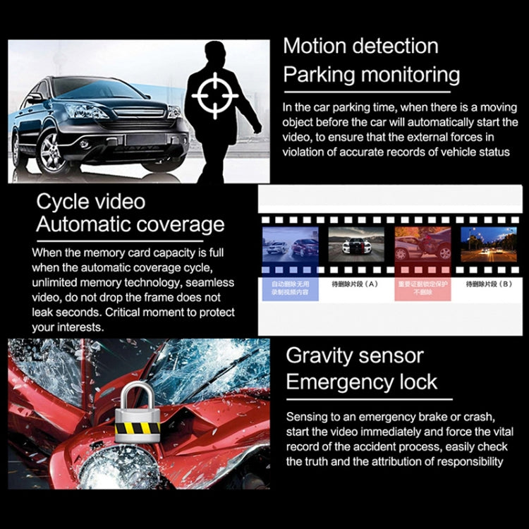 F22 3.16 inch 1080P HD Night Vision WiFi Connected Driving Recorder - Car DVRs by PMC TechLife | Online Shopping South Africa | PMC TechLife | Buy Now Pay Later Mobicred