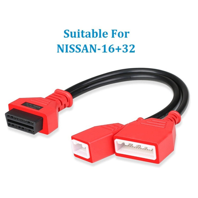 16 + 32 Pin External Thread to OBD2 Extension Cable for Nissan Sylphy - Cables & Connectors by PMC Jewellery | Online Shopping South Africa | PMC Jewellery | Buy Now Pay Later Mobicred