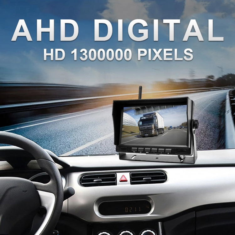 7 inch Car Digital Wireless Rear-view Split-screen Monitor Four Record - Rearview Monitors by PMC TechLife | Online Shopping South Africa | PMC TechLife | Buy Now Pay Later Mobicred