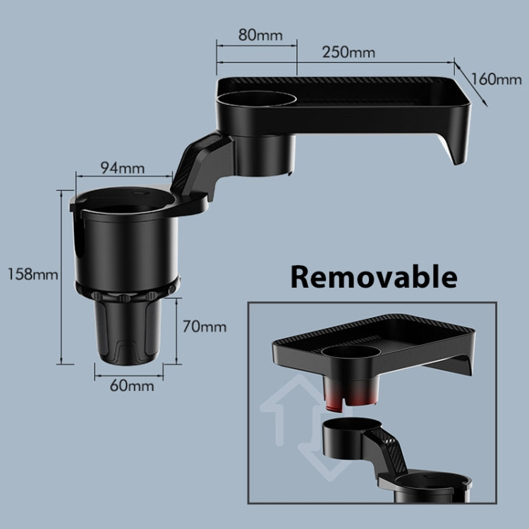 Car 360 Degree Rotation Water Cup Holder Multi-functional Dining Table - Car Drink Holders by PMC TechLife | Online Shopping South Africa | PMC TechLife | Buy Now Pay Later Mobicred