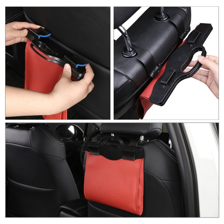 Car Multi-functional Hanging Front Trash Can with LED Light, 32 x 28cm (Beige) - Stowing Tidying by PMC TechLife | Online Shopping South Africa | PMC TechLife | Buy Now Pay Later Mobicred