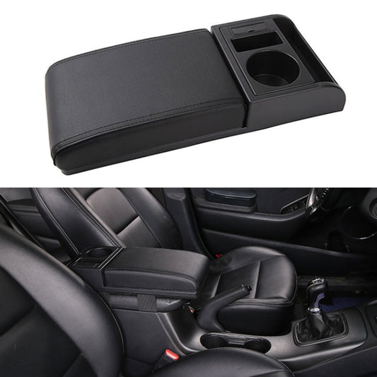 Car Multi-functional Dual USB Armrest Box Booster Pad, Microfiber Leather Straight Type (Black) - Seat Accessories by PMC Jewellery | Online Shopping South Africa | PMC Jewellery | Buy Now Pay Later Mobicred