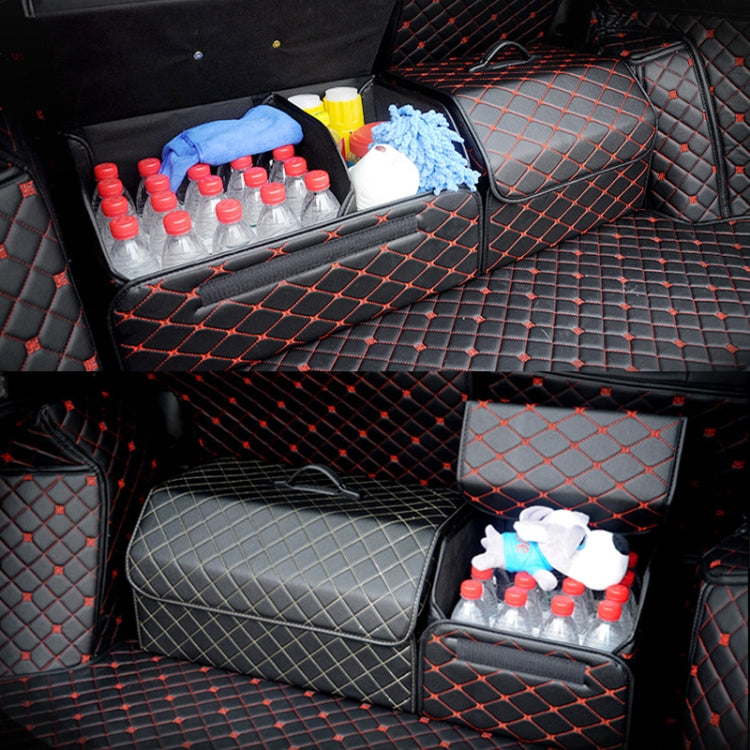 Car Trunk Foldable Storage Box, Checkered Middle Size: 40 x 32 x 30cm (Beige) - Stowing Tidying by PMC Jewellery | Online Shopping South Africa | PMC Jewellery | Buy Now Pay Later Mobicred