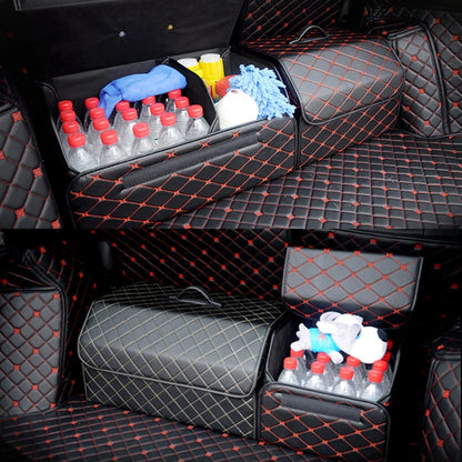Car Trunk Foldable Storage Box, Checkered Large Size: 54 x 32 x 30cm (Beige) - Stowing Tidying by PMC Jewellery | Online Shopping South Africa | PMC Jewellery | Buy Now Pay Later Mobicred