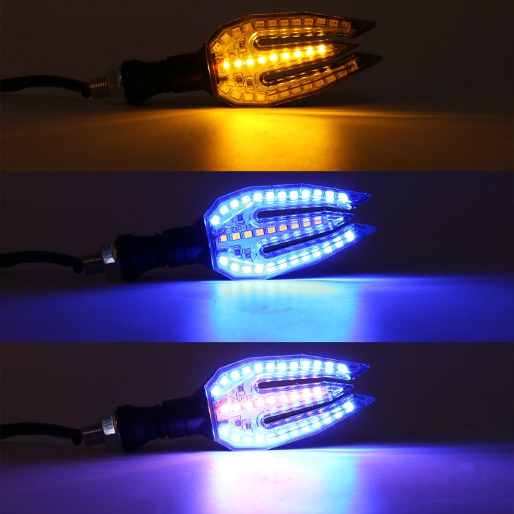 Motorcycle Turn Signal Light DC12V 1W 33LEDs SMD-3528 Lamp Beads (Blue Light) - Signal Lights by PMC Jewellery | Online Shopping South Africa | PMC Jewellery | Buy Now Pay Later Mobicred