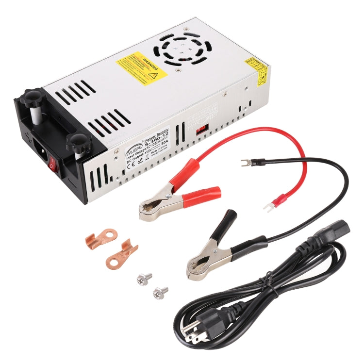 S-360-12 DC12V 360W 30A DIY Regulated DC Switching Power Supply Power Step-down Transformer with Clip, US Plug - free shipping - PMC TechLife - Order now!