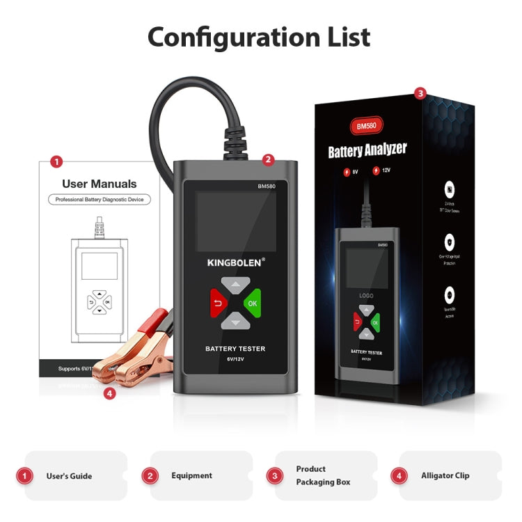 KINGBOLEN BM580 6V 12V Car Digital Load Battery Tester - Electronic Test by PMC TechLife | Online Shopping South Africa | PMC TechLife | Buy Now Pay Later Mobicred