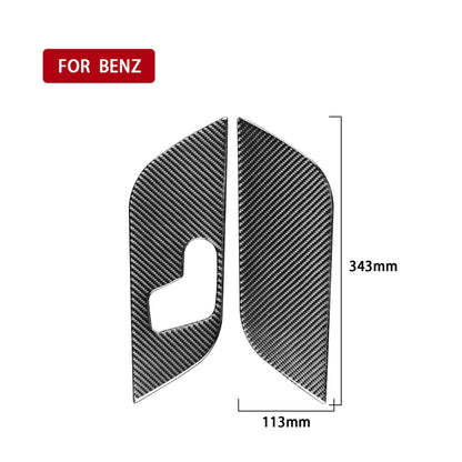 6 PCS / Set Carbon Fiber Car B Front Door Panel Decorative Sticker for Mercedes-Benz B-Class 2019,Left Drive - Car Interior Mouldings by PMC Jewellery | Online Shopping South Africa | PMC Jewellery | Buy Now Pay Later Mobicred