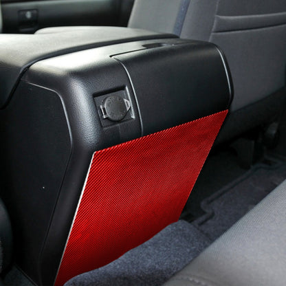 Carbon Fiber Car Rear Exhaust Air Outlet Anti-kick Panel Decorative Sticker for Toyota Tundra 2014-2018,Left and Right Drive Universal (Red) - Car Interior Mouldings by PMC Jewellery | Online Shopping South Africa | PMC Jewellery | Buy Now Pay Later Mobicred