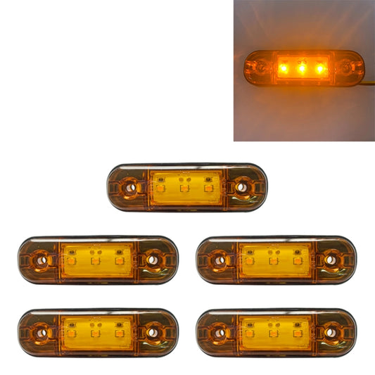 5 PCS MK-327 Car / Truck 3LEDs Side Marker Indicator Light Tail Light (Yellow Light) - Clearance Lights by PMC Jewellery | Online Shopping South Africa | PMC Jewellery | Buy Now Pay Later Mobicred