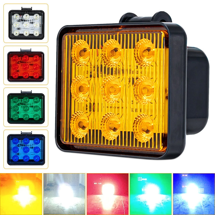 2 PCS ZS-7013 3 inch 9LEDs Strobe Waterproof Car / Truck Warning Light (Yellow Light) - Warning Lights by PMC Jewellery | Online Shopping South Africa | PMC Jewellery | Buy Now Pay Later Mobicred