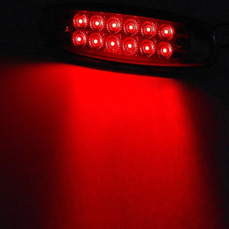 4 PCS MK-338 DC12-24V Truck 12LEDs Side Clearance Maker Light (Red Light) - Clearance Lights by PMC Jewellery | Online Shopping South Africa | PMC Jewellery | Buy Now Pay Later Mobicred