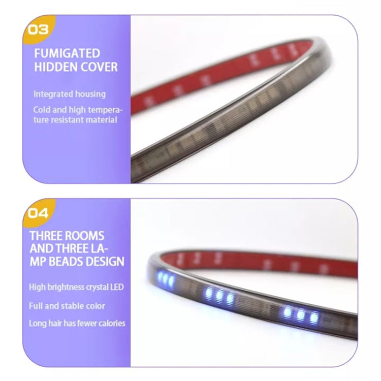 Z12-120CM 120cm DC12V-24V Car Front Grille LED RGB Daytime Running Lights Strip Colorful Lamp - Running Lights by PMC Jewellery | Online Shopping South Africa | PMC Jewellery | Buy Now Pay Later Mobicred