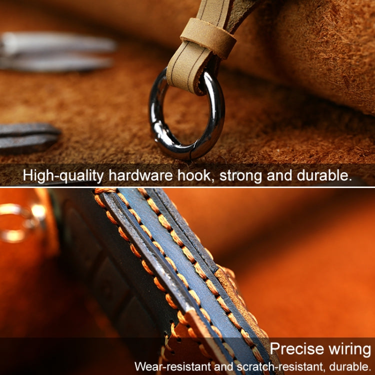 For Volkswagen Car Cowhide Leather Key Protective Cover Key Case, A Version(Brown) - free shipping - PMC TechLife - Order now!
