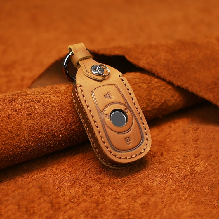 For Buick Car Cowhide Leather Key Protective Cover Key Case, Four Keys Version (Brown) - Car Key Cases by PMC TechLife | Online Shopping South Africa | PMC TechLife | Buy Now Pay Later Mobicred