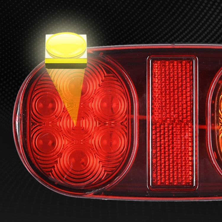 2 PCS 12-24V 14LED Car Oval Tail Light Side Lamp - Warning Lights by PMC Jewellery | Online Shopping South Africa | PMC Jewellery | Buy Now Pay Later Mobicred