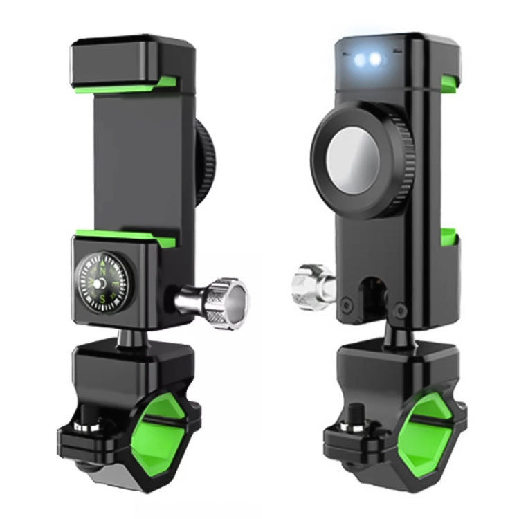 Bicycle / Motorcycle Anti-theft Anti-take Off Mobile Phone Holder with Light (Green) - Retaining Clips by PMC Jewellery | Online Shopping South Africa | PMC Jewellery | Buy Now Pay Later Mobicred