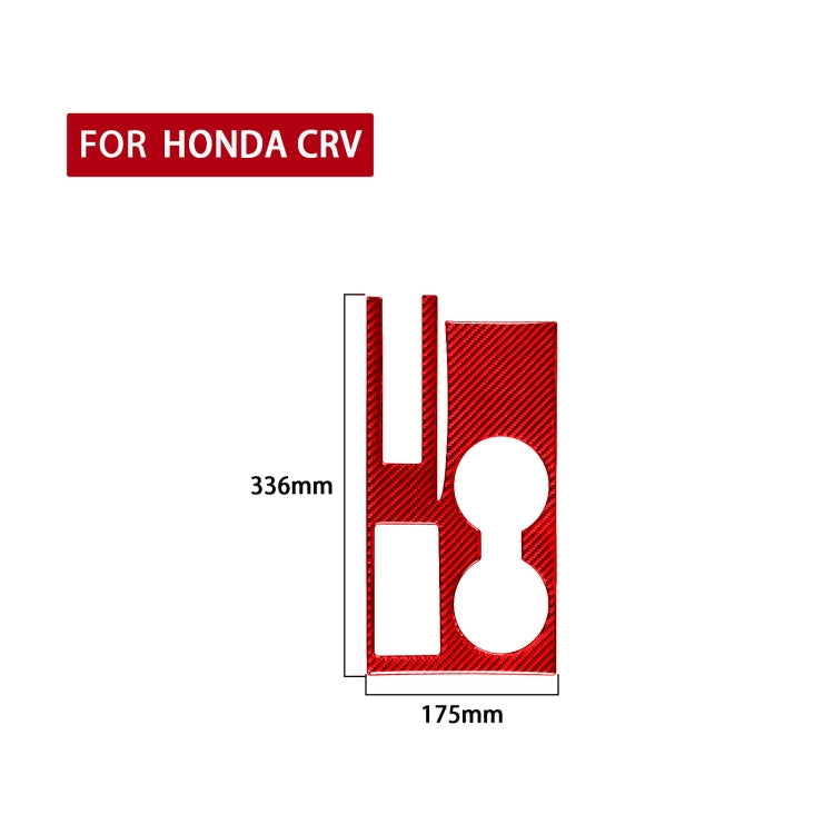 For Honda CRV 2007-2011 Carbon Fiber Car Water Cup Holder Panel Decorative Sticker, Left Drive (Red) - free shipping - PMC TechLife - Order now!