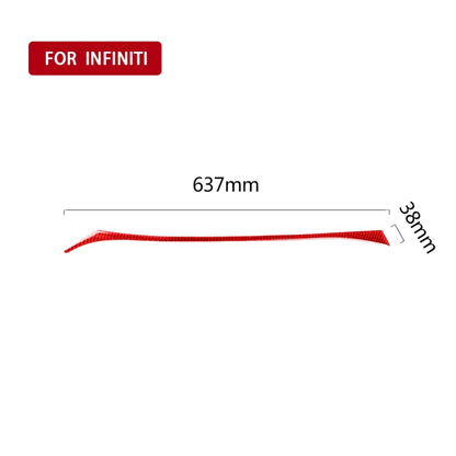 Car Carbon Fiber Dashboard Right Side Decorative Sticker for Infiniti Q50 2014-2020, Left Drive(Red) - Car Interior Mouldings by PMC Jewellery | Online Shopping South Africa | PMC Jewellery | Buy Now Pay Later Mobicred