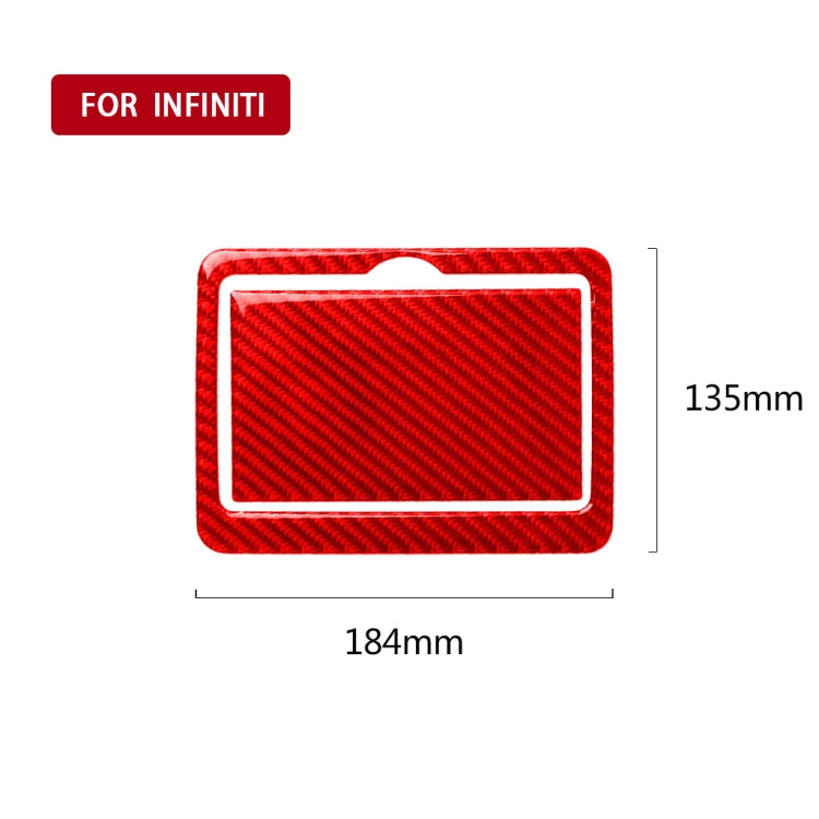 Car Carbon Fiber Rear Water Cup Holder Decorative Sticker for Infiniti Q50 2014-2020, Left and Right Drive(Red) - Car Interior Mouldings by PMC Jewellery | Online Shopping South Africa | PMC Jewellery | Buy Now Pay Later Mobicred