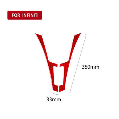 Car Carbon Fiber Central Control F Frame Decorative Sticker for Infiniti Q50 2014-2020, Left and Right Drive(Red) - Car Interior Mouldings by PMC Jewellery | Online Shopping South Africa | PMC Jewellery | Buy Now Pay Later Mobicred