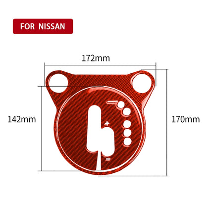 2 in 1 Car Carbon Fiber Automatic Gear Shifting Transmission Panel Decorative Sticker for Nissan 370Z / Z34 2009-, Right Drive (Red) - Car Interior Mouldings by PMC Jewellery | Online Shopping South Africa | PMC Jewellery | Buy Now Pay Later Mobicred