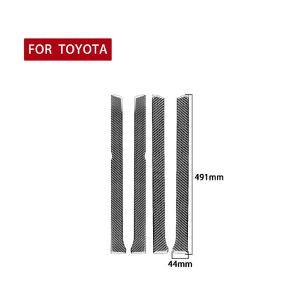 4 PCS / Set Carbon Fiber Car Window Inside Decorative Sticker for Toyota 4Runner 2010-2020 - Car Interior Mouldings by PMC Jewellery | Online Shopping South Africa | PMC Jewellery | Buy Now Pay Later Mobicred