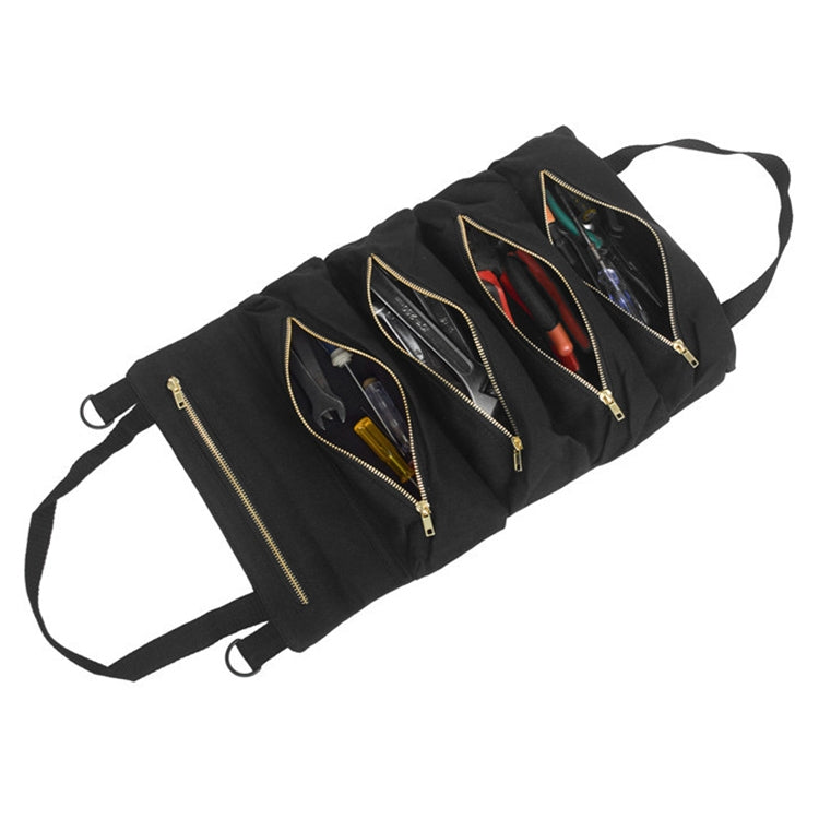 Car Auto Multi-function Canvas Storage Bag Portable Tool Bag Hanging Pocket Bag (Black) - Seat Accessories by PMC TechLife | Online Shopping South Africa | PMC TechLife | Buy Now Pay Later Mobicred