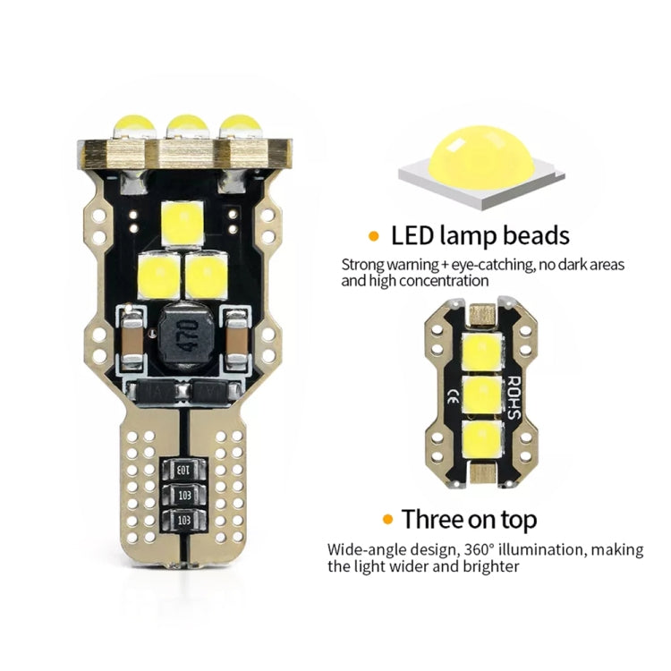 4pcs T15 DC12V / 1.5W / 0.13A / 540LM Car Decoding Reversing Light 9LEDs SMD-3030 Lamp Beads - Arrow Turn Lights by PMC TechLife | Online Shopping South Africa | PMC TechLife | Buy Now Pay Later Mobicred