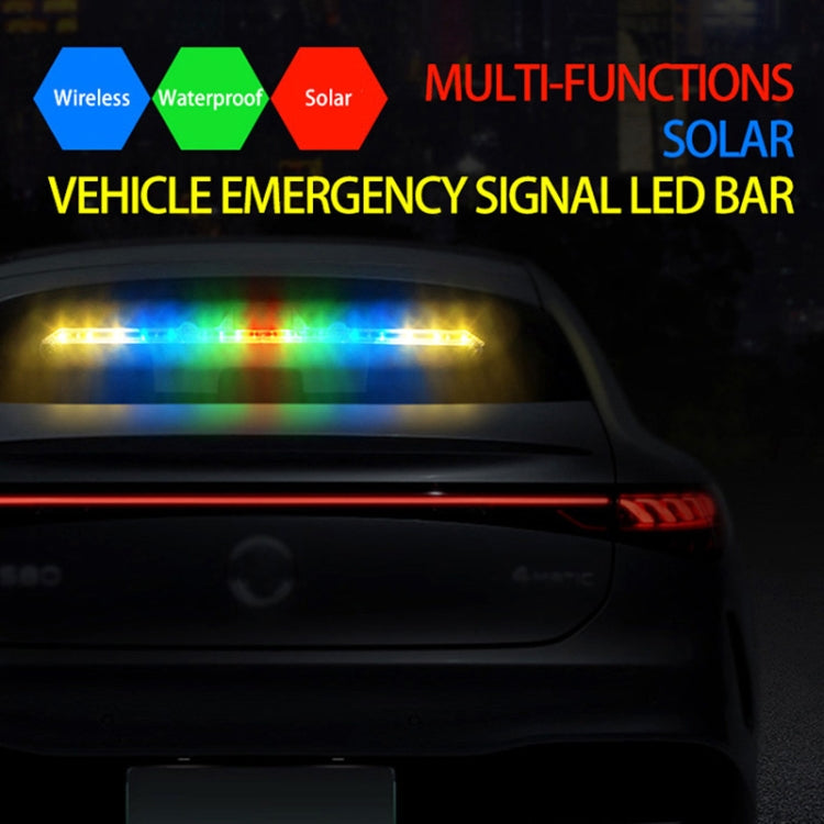 Car Triangular Light Warning Sign Solar Charging Strobe Emergency Ranger Light (Colorful Light) - Warning Lights by PMC TechLife | Online Shopping South Africa | PMC TechLife | Buy Now Pay Later Mobicred