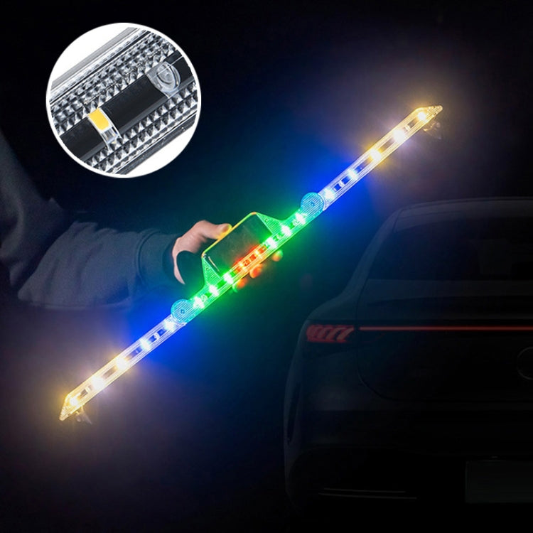 Car Triangular Light Warning Sign Solar Charging Strobe Emergency Ranger Light (Colorful Light) - Warning Lights by PMC TechLife | Online Shopping South Africa | PMC TechLife | Buy Now Pay Later Mobicred